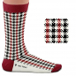 Preview: Socken im Design "Pepita" - Rot